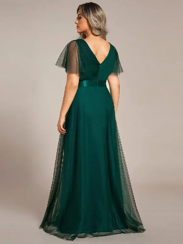 womens-v-neck-a-line-short-sleeve-floor-length-bridesmaid-dress-ep07962